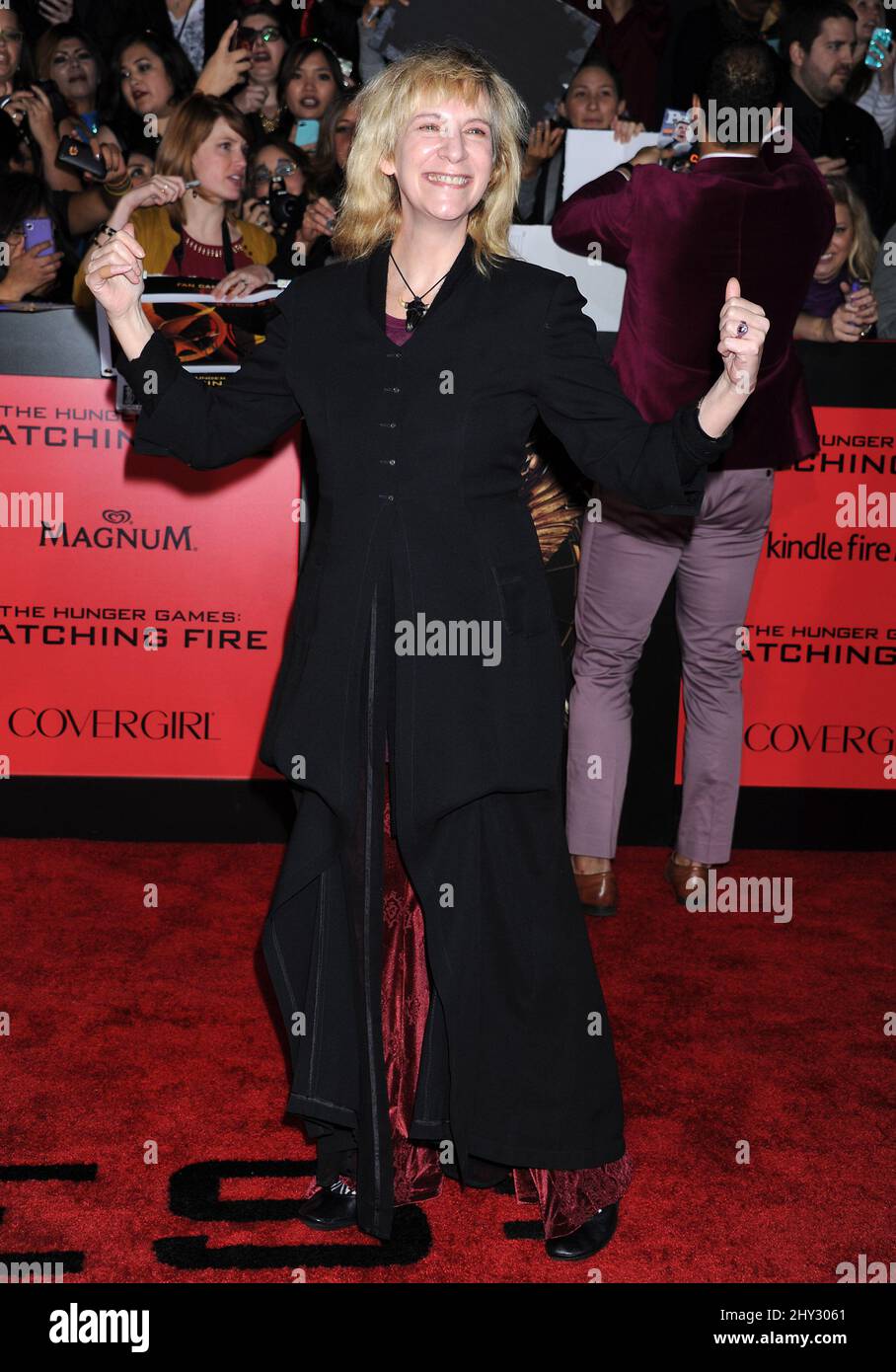 Amanda Plummer attending the premiere of "The Hunger Games Catching