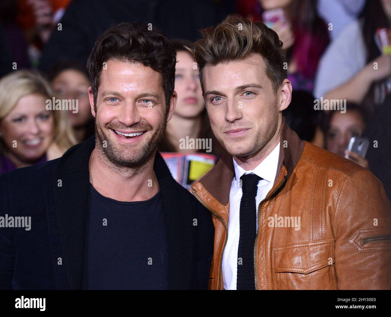 Nate berkus jeremiah brent attending hunger games hi-res stock ...