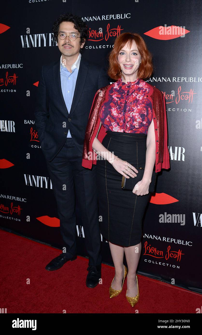 Christina Hendricks and Geoffrey Arend attending the Banana Republic L'Wren Scott Collection launch at the Chateau Marmont in Los Angeles, California. Stock Photo