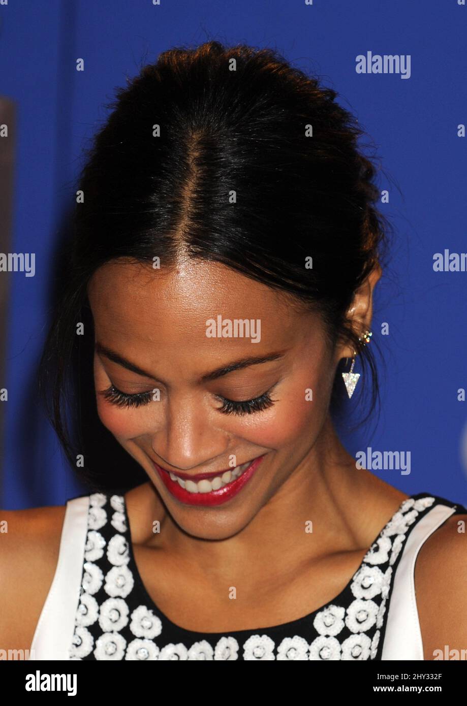 Zoe Saldana attending the 71st Golden Globe Awards Nominations Announcement held at The Beverly