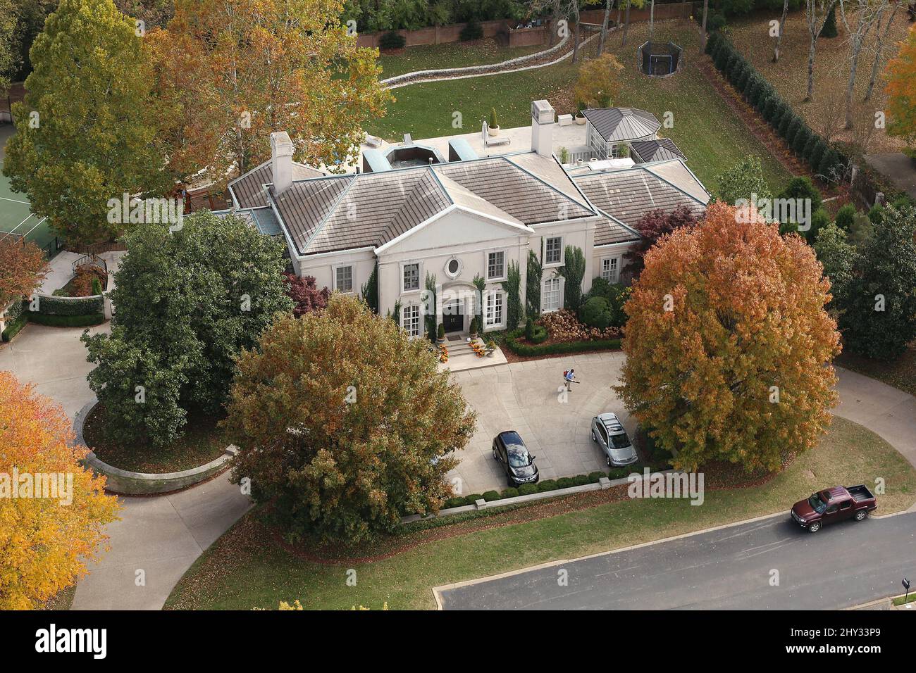 An overhead view of Keith Urban and Nicole Kidman's Nashville Home in