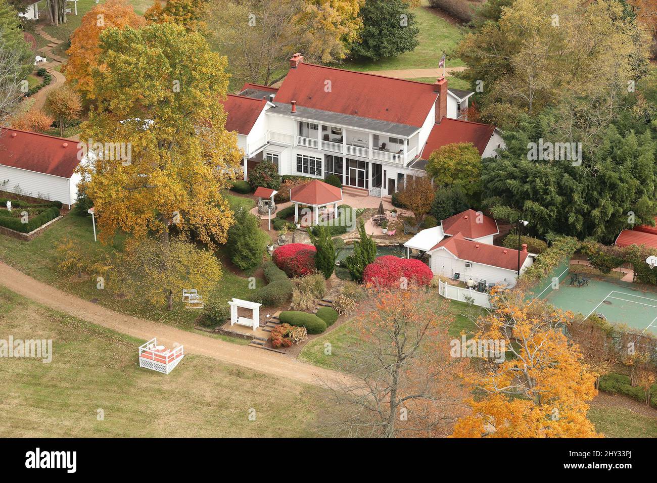 An overhead view of Dolly Parton s Nashville Home in Tennessee