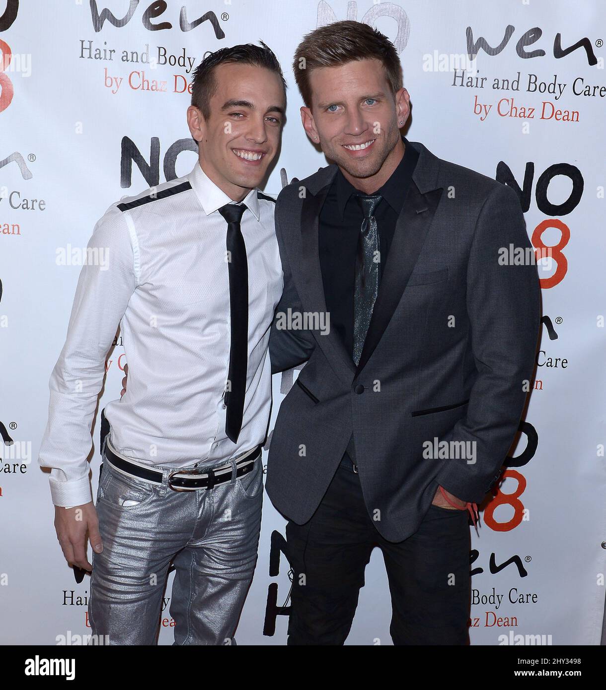 Adam Bouska; Jeff Parshley attending the NOH8 Campaign 5th Anniversary Celebration held at Avalon in Hollywood, California. Stock Photo