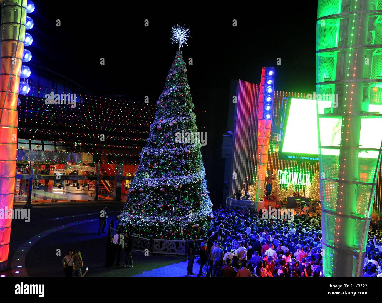 Christmas at Universal CityWalk Christmas in Los Angeles Stock Photo