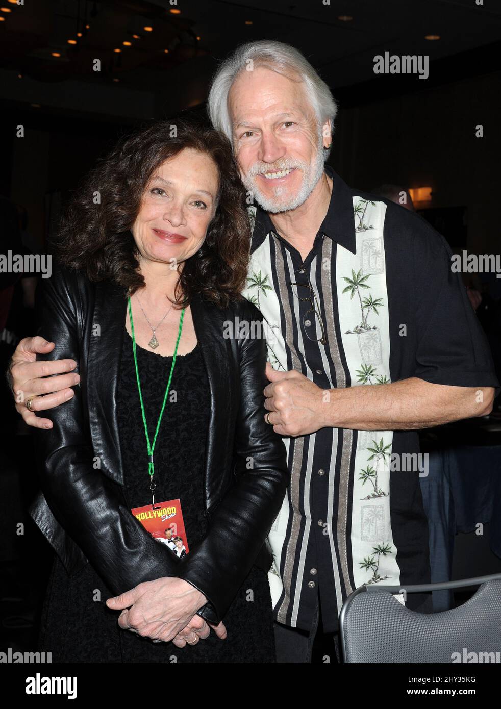 Deborah Van Valkenburgh and Michael Beck attending the Hollywood Show, held at Loews Hollywood Hotel in Los Angeles, California. Stock Photo