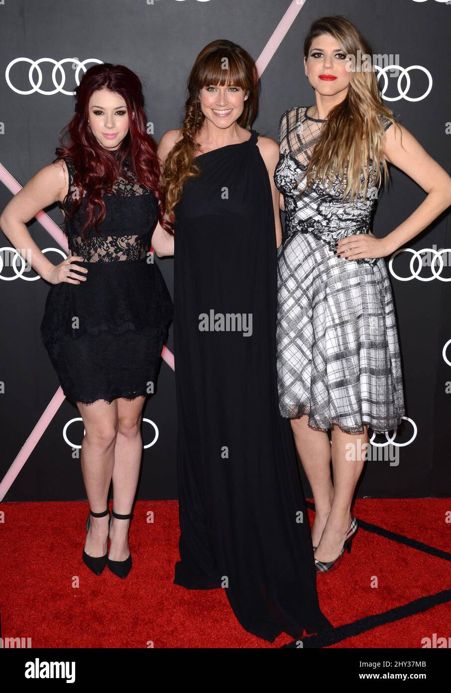 Jillian Rose Reed, Nikki DeLoach, Molly Tarlov attending the Audi Golden Globes 2014 Cocktail Party, held at Cecconi's inWest Hollywood, California. Stock Photo