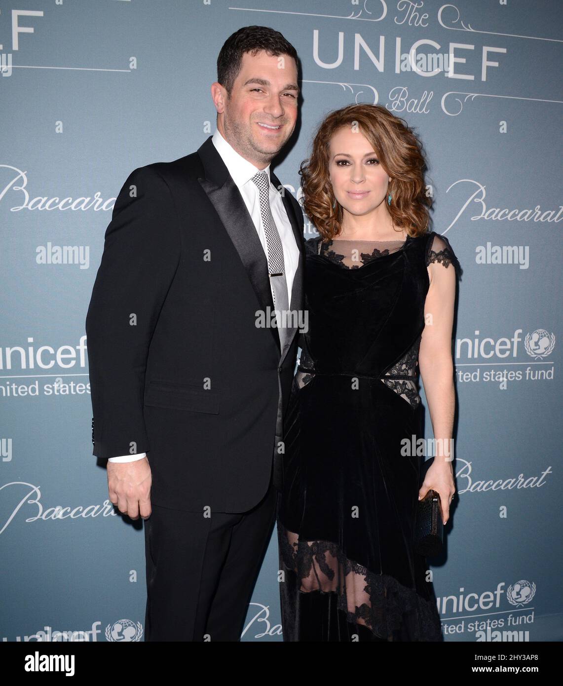 Alyssa Milano, David Bugliari attending the 2014 UNICEF Ball in Los