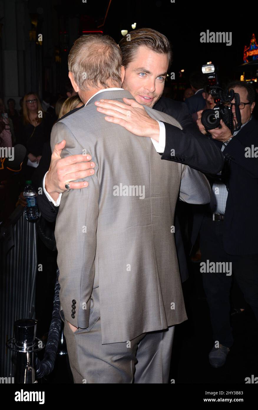 Chris Pine, Kevin Costner attending "Jack Ryan: Shadow Recruit" premiere  held at Chinese Theatre in Los Angeles, USA Stock Photo - Alamy