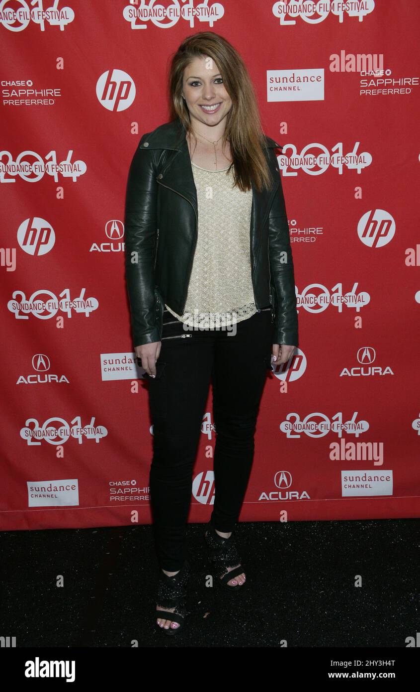 Elizabeth Jayne attending the Life After Beth Premiere at the 2014 Sundance Film Festival, Library Center Theatre Stock Photo