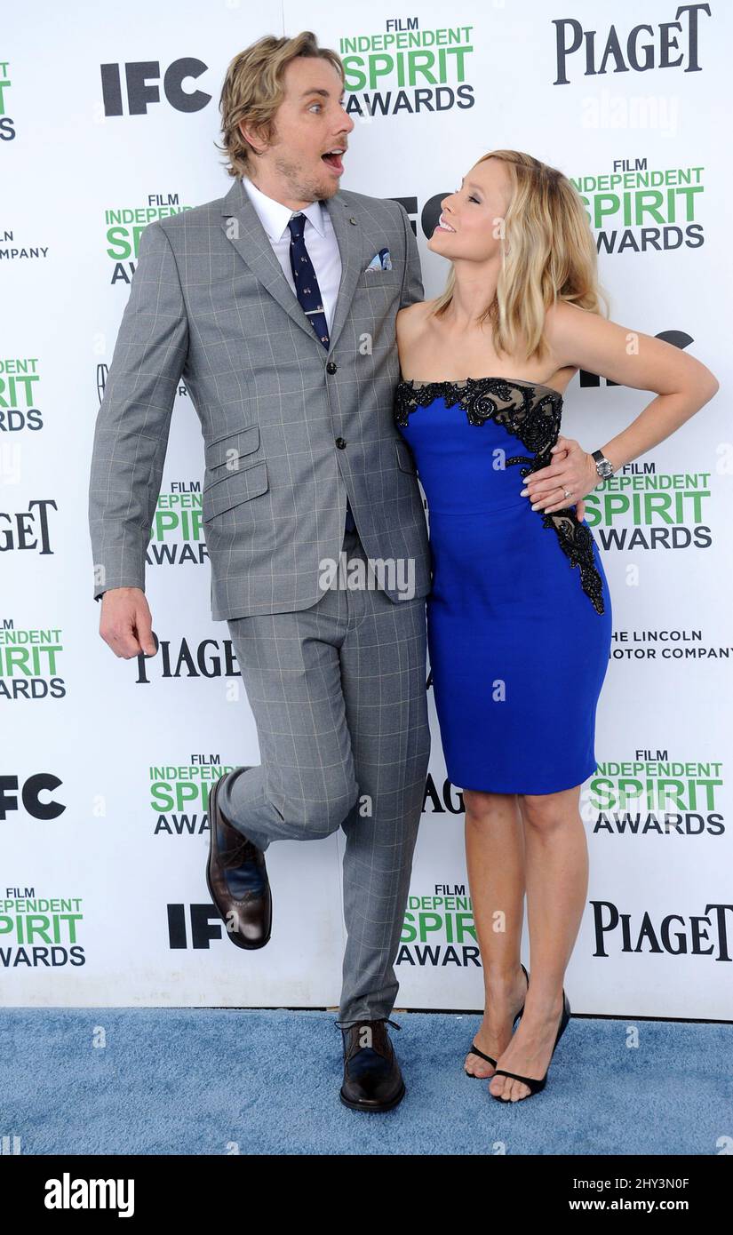 Dax Shepard & Kristen Bell attending the Film Independent Spirit Awards 2014 Stock Photo