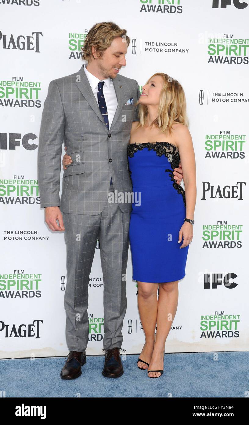 Dax Shepard and Kristen Bell attending the Film Independent Spirit Awards 2014 Stock Photo