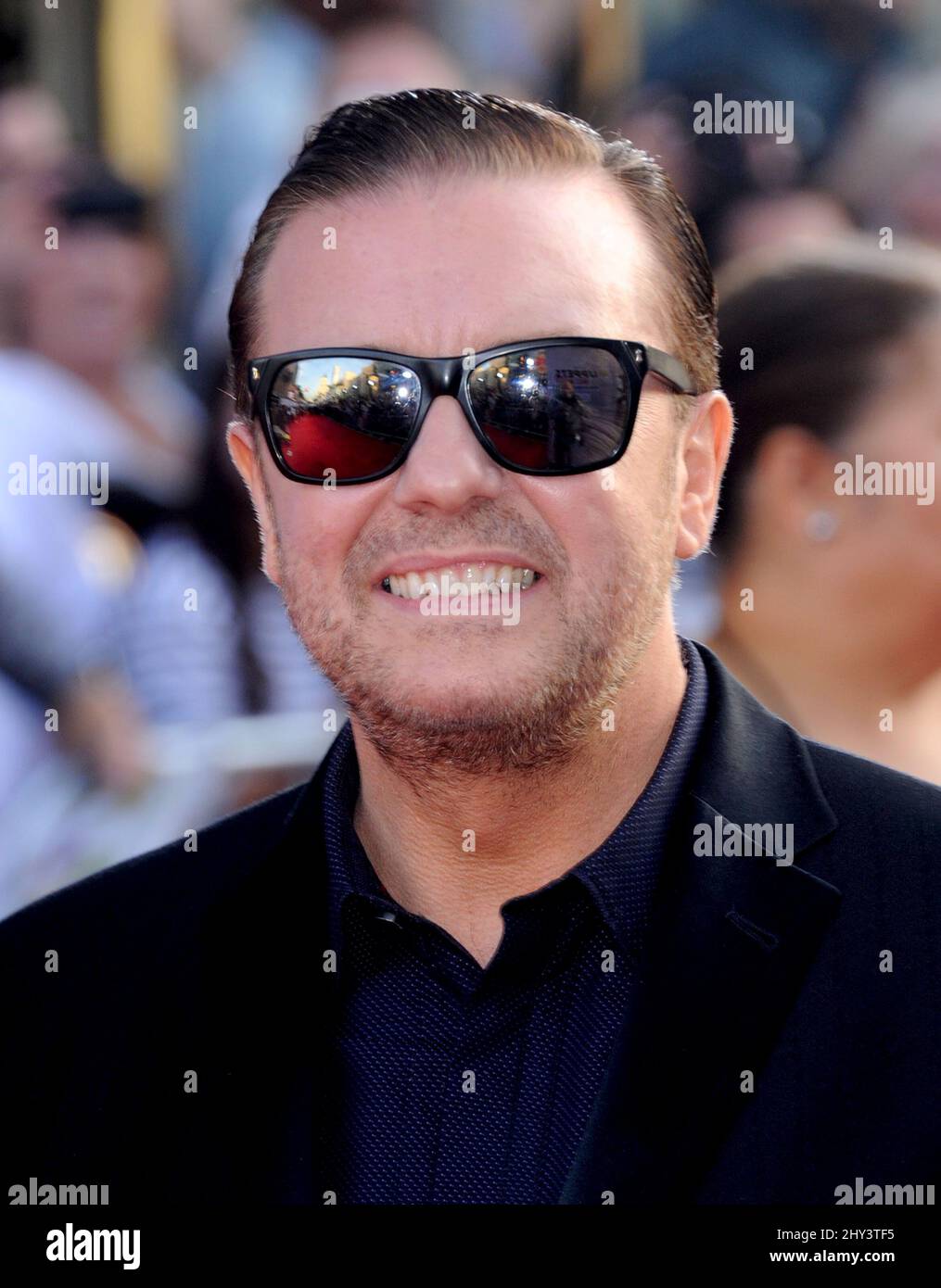 Ricky Gervais attending the Muppets Most Wanted Los Angeles Premiere at