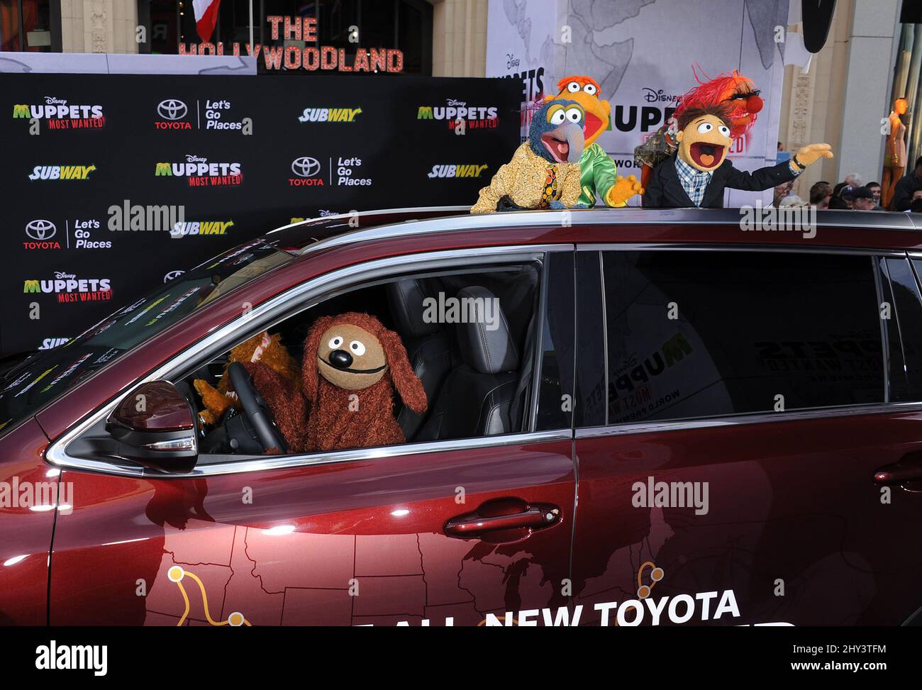 The Muppets attending the Muppets Most Wanted Los Angeles Premiere at the El Capitan theatre Stock Photo
