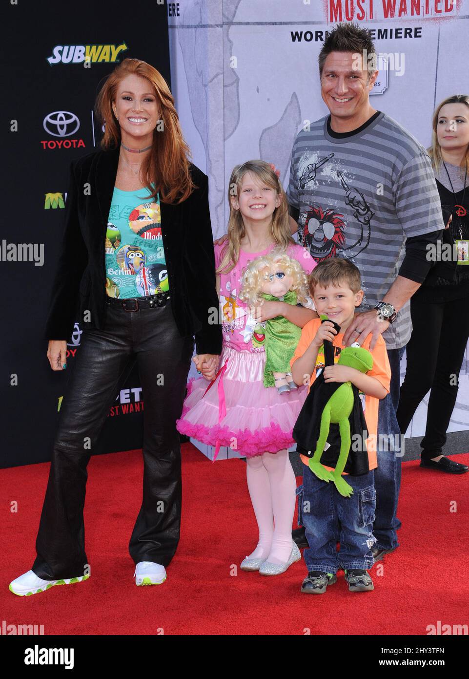Angie Everhart attending the Muppets Most Wanted Los Angeles Premiere at the El Capitan theatre Stock Photo