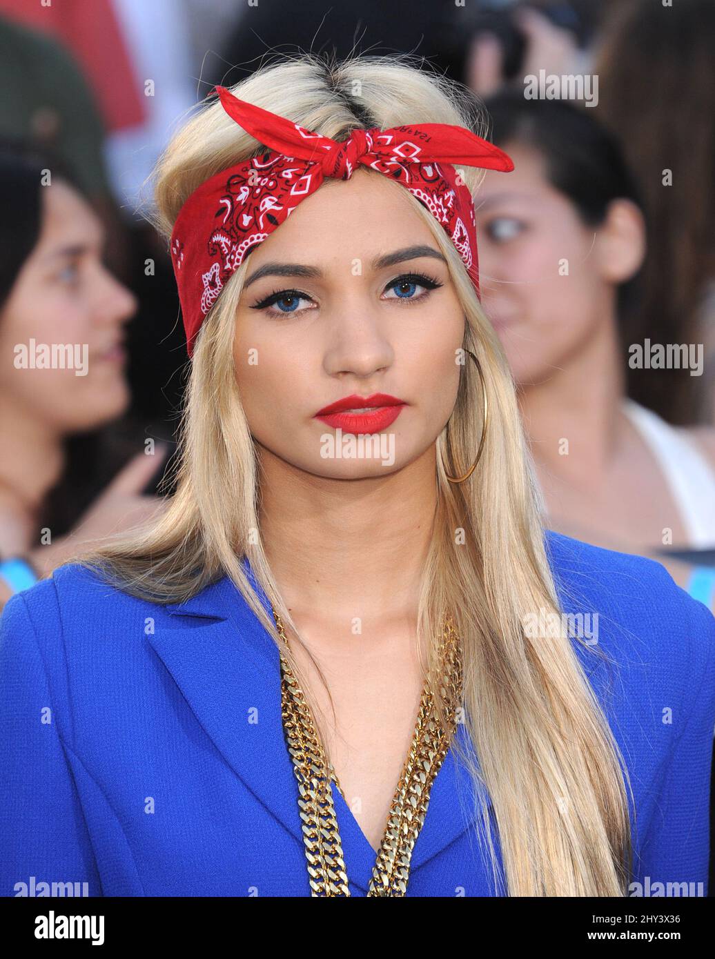 Pia Mia attending the 'Divergent' Premiere in Los Angeles Stock Photo