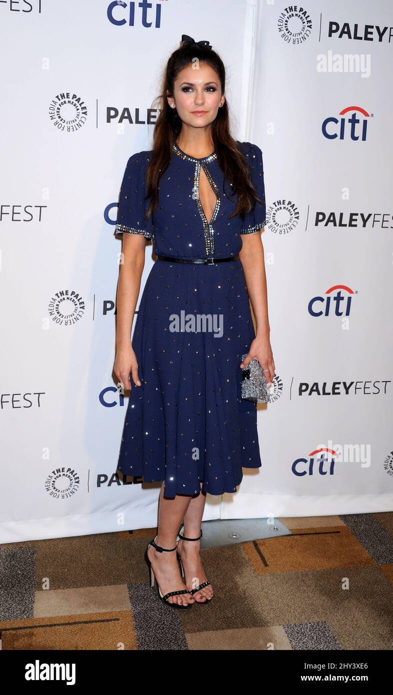 Nina Dobrev attending The Vampire Diaries cast at the 31st Annual PaleyFest: The William S. Paley Television Festival, held at The Dolby Theatre in Los Angeles, USA. Stock Photo