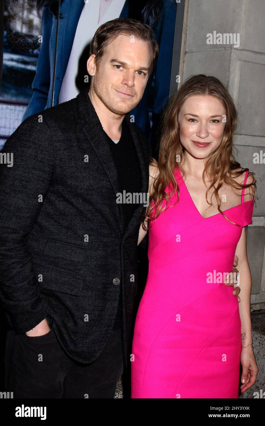 Michael C. Hall and Morgan Macgregor attends the 'If/Then' Broadway opening night, held at the Richard Rodgers Theatre, New York Stock Photo