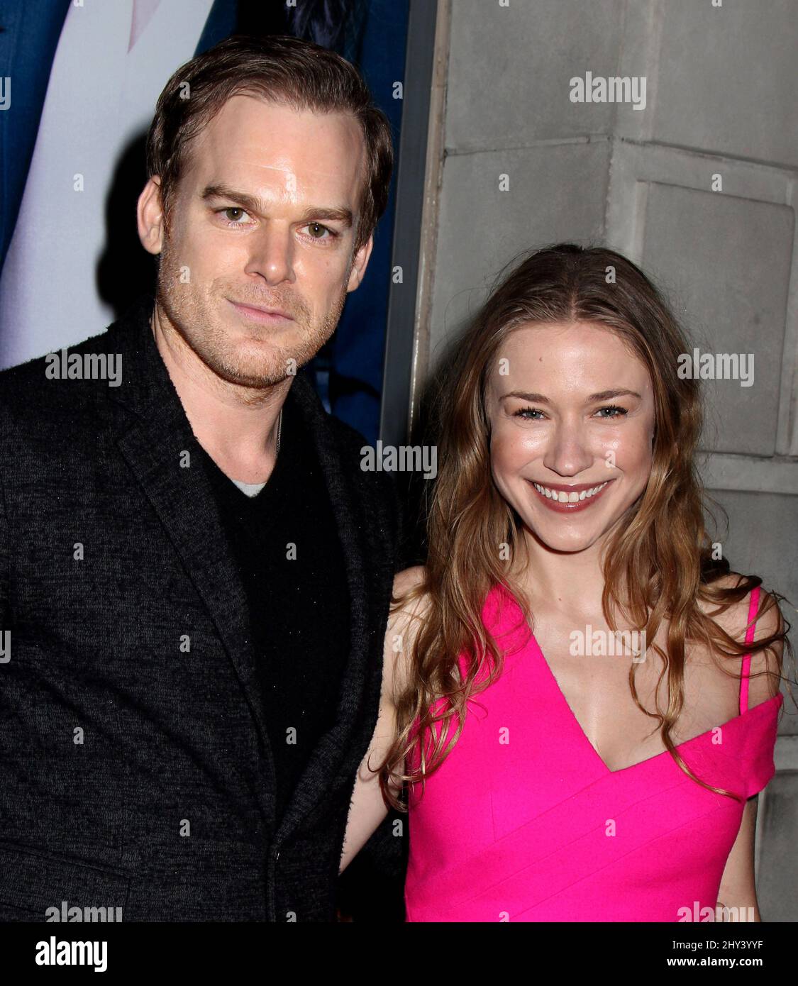 Michael C. Hall and Morgan Macgregor attends the 'If/Then' Broadway opening night, held at the Richard Rodgers Theatre, New York Stock Photo