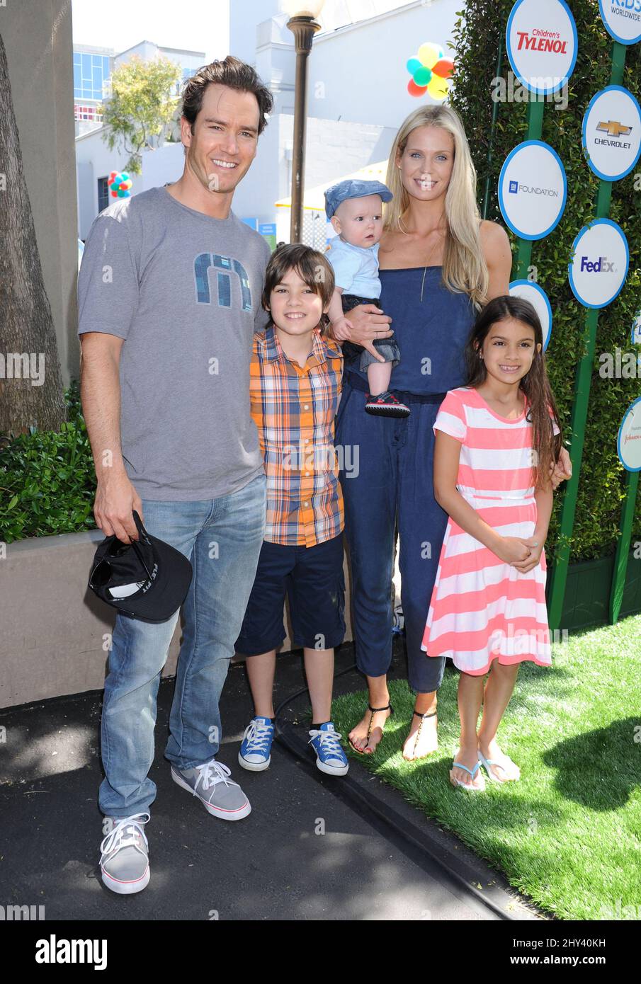 Mark-Paul Gosselaar, Catriona McGinn, Dekker Gosselaar, Ava Gosselaar and  Michael Gosselaar attends the Safe Day Kids event to raise awareness and  funds to prevent childhood injuries at The Lot on April 5,