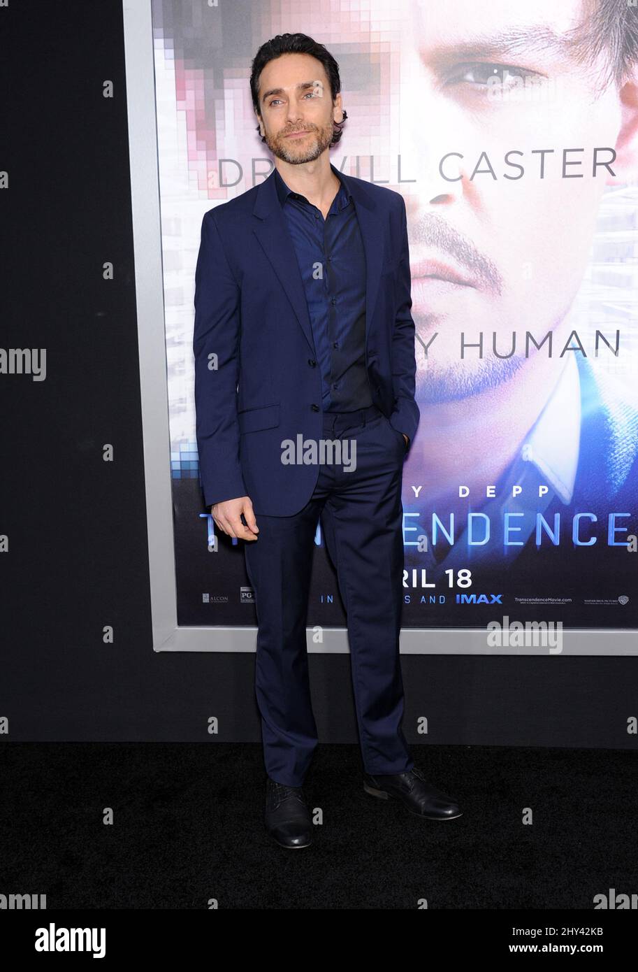 Antonio Del Prete arrives at the LA Premiere Of 'Transcendence' on Thursday, April 10, 2014, in Los Angeles. Stock Photo