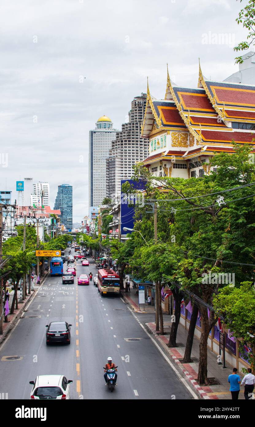 the streets and the Cityscape of Bangkok Thailand Stock Photo Alamy