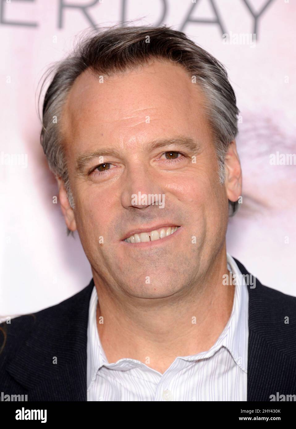 Wally Pfister arrives at the LA Premiere Of 'Transcendence' on Thursday, April 10, 2014, in Los Angeles. Stock Photo
