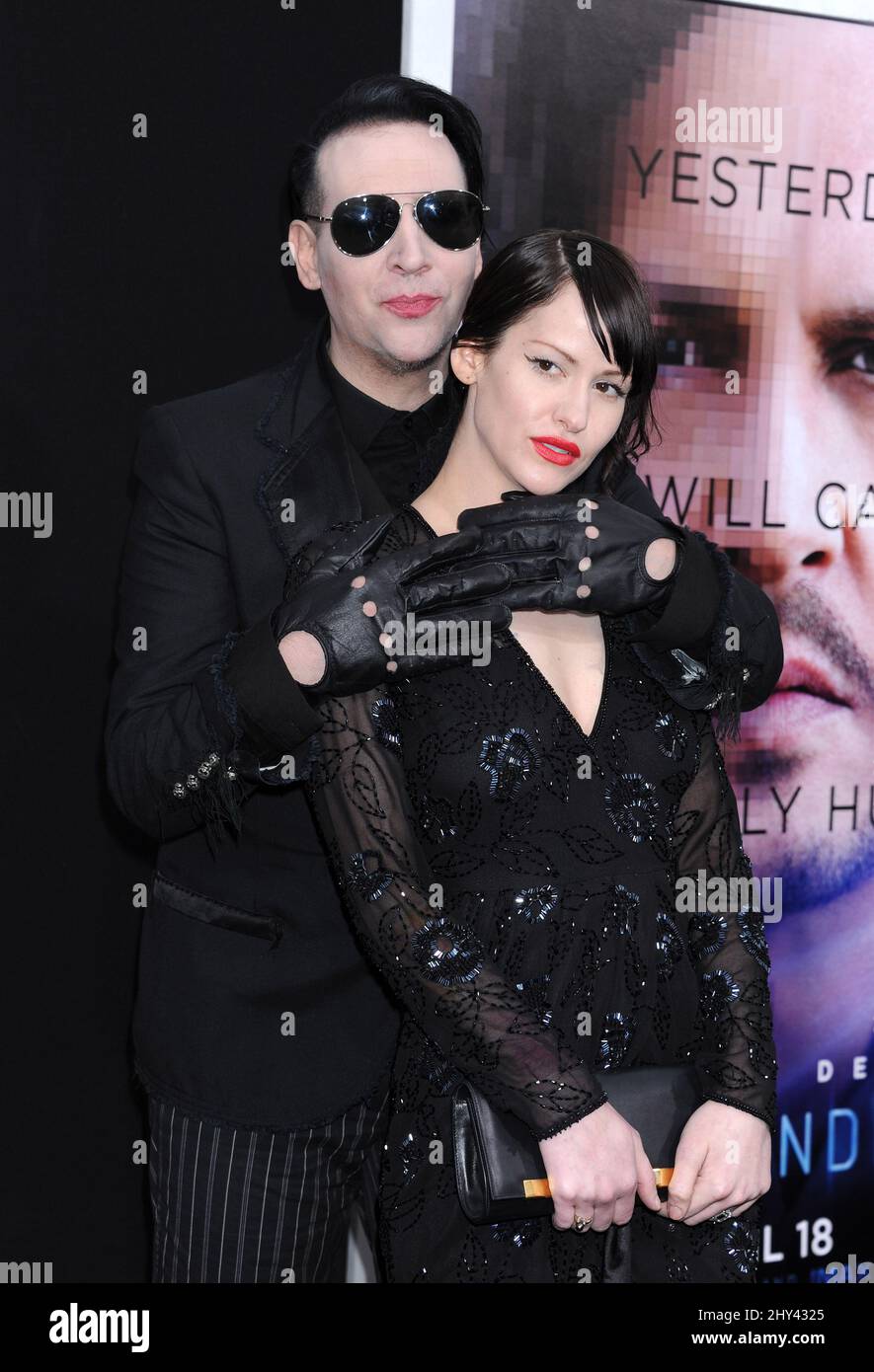 Lindsay Usich and Marilyn Manson arrives at the LA Premiere Of