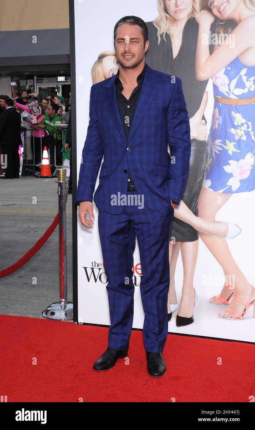 Taylor Kinney arriving for the premiere of The Other Woman held at the Regency Village Theater in Los Angeles. Stock Photo