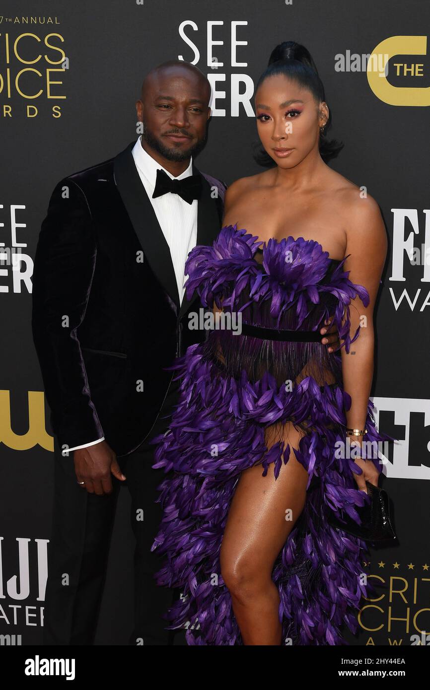 Taye Diggs and April Jones attends the 27th Annual Critics Choice