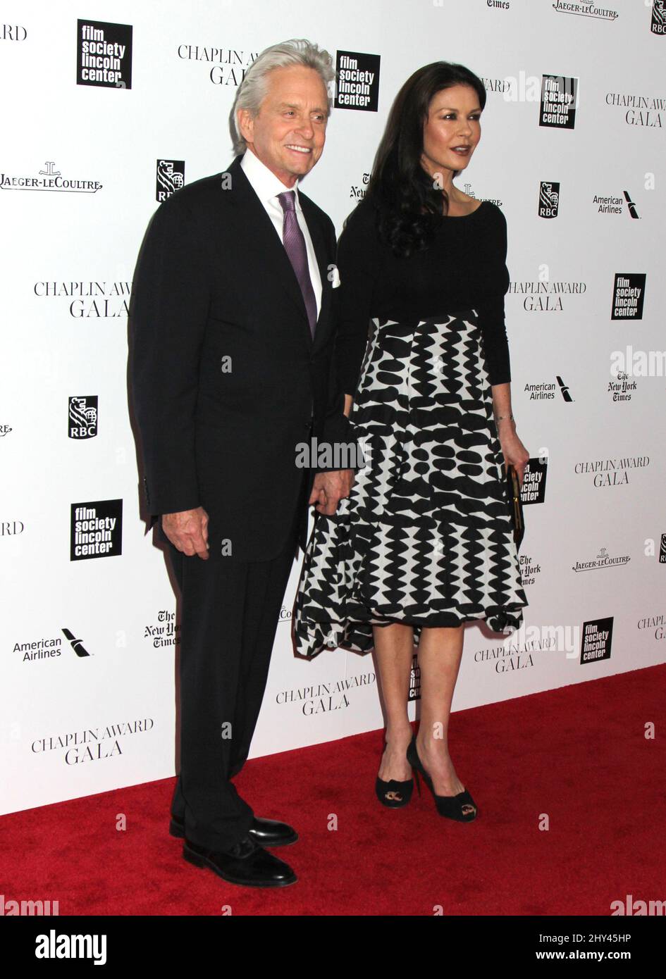 Michael Douglas and Catherine Zeta-Jones attending the 41st Chaplin