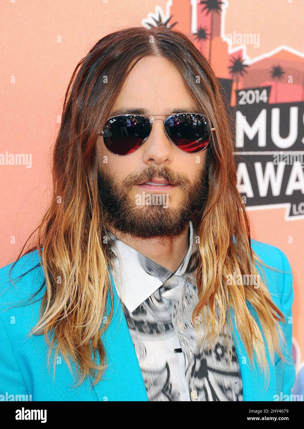 Jared Leto Of 30 Seconds To Mars Arriving At The 2014 Iheart Radio