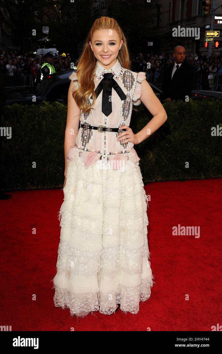 Chloe Grace Moretz arriving at the Costume Institute Benefit Met Gala