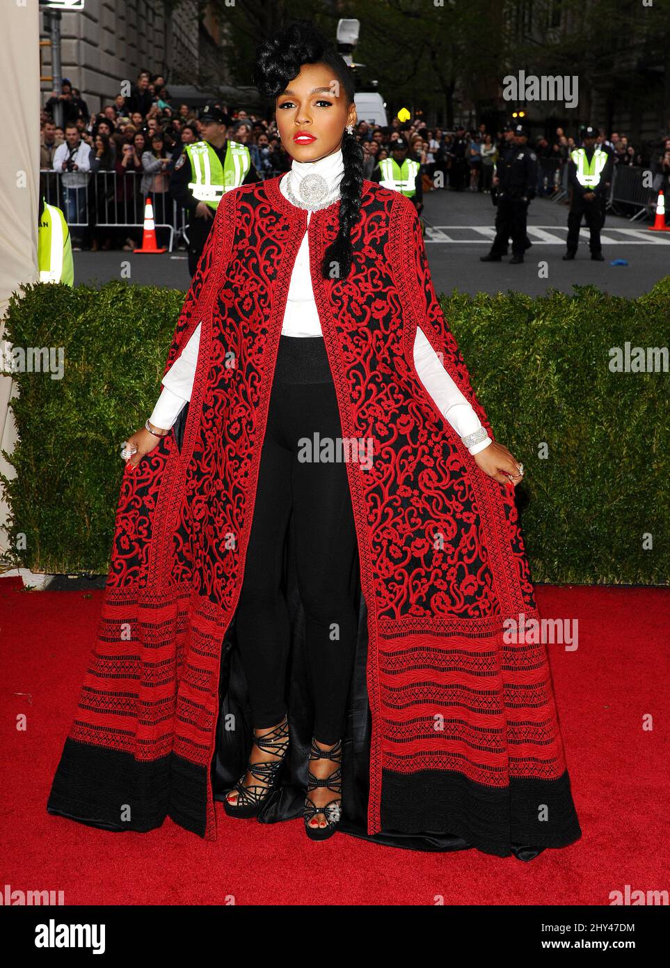 Janelle Monae arriving at the Costume Institute Benefit Met Gala