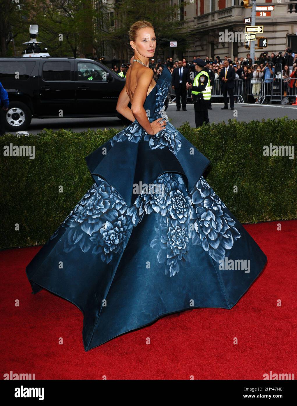 Toni Garrn arriving at the Costume Institute Benefit Met Gala
