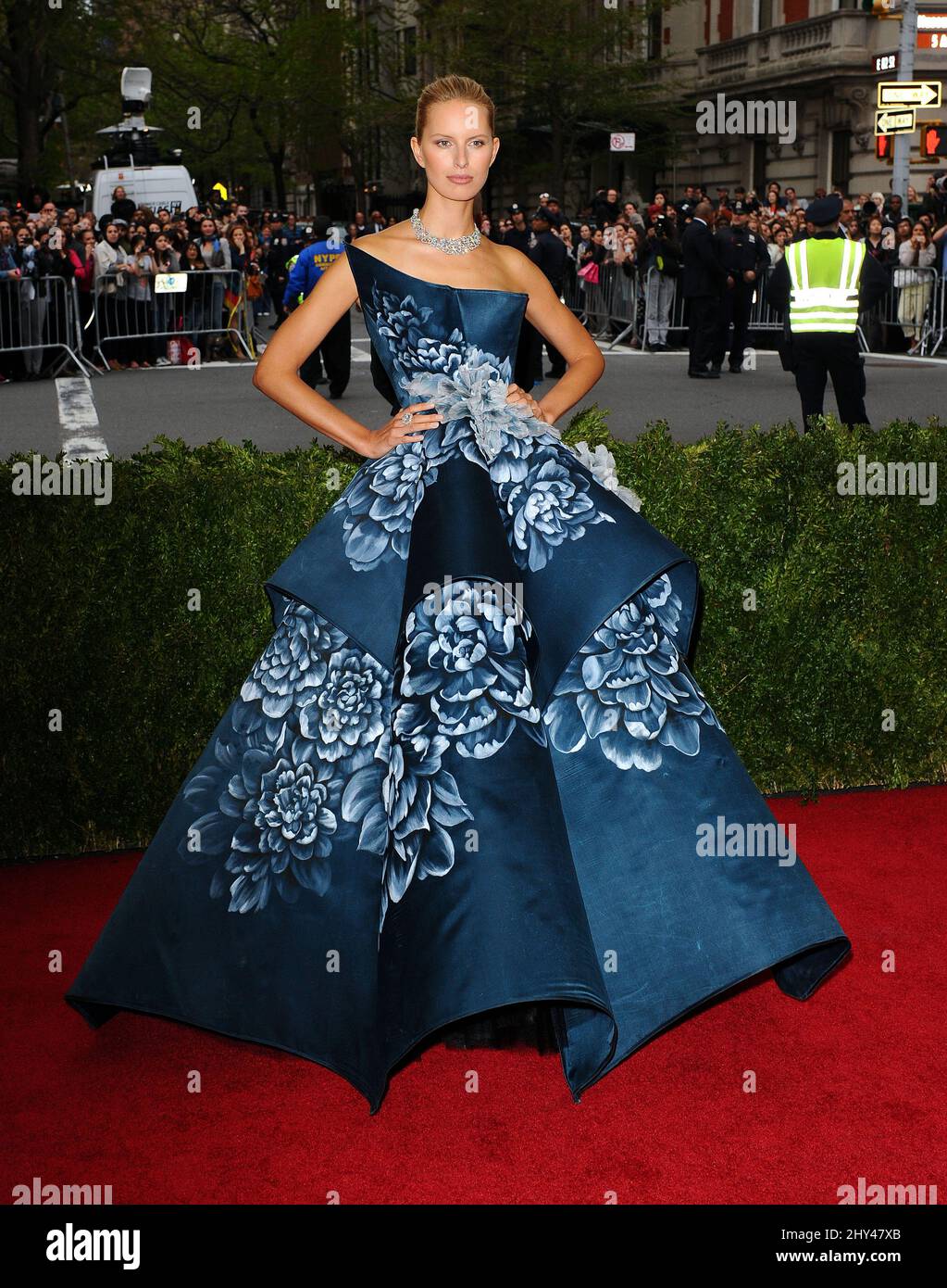 Toni Garrn arriving at the Costume Institute Benefit Met Gala