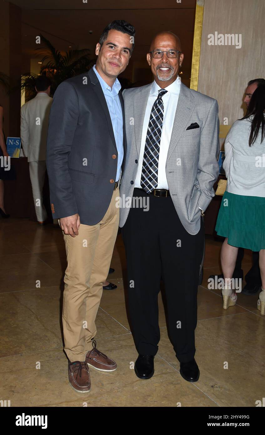 Cash Warren and Michael Warren attends the Helping Hand Mother's Day Luncheon held at the Beverly Hilton Hotel, Beverly Hills, May 9 2014. Stock Photo