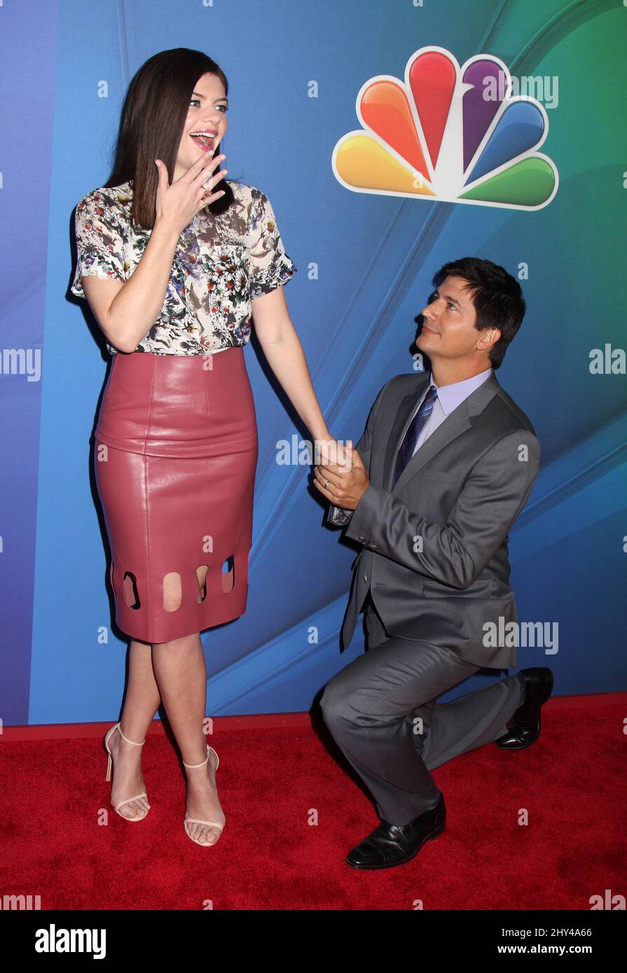 Casey Wilson and Ken Marino attending NBC&rsquo;s Upfront Presentation held