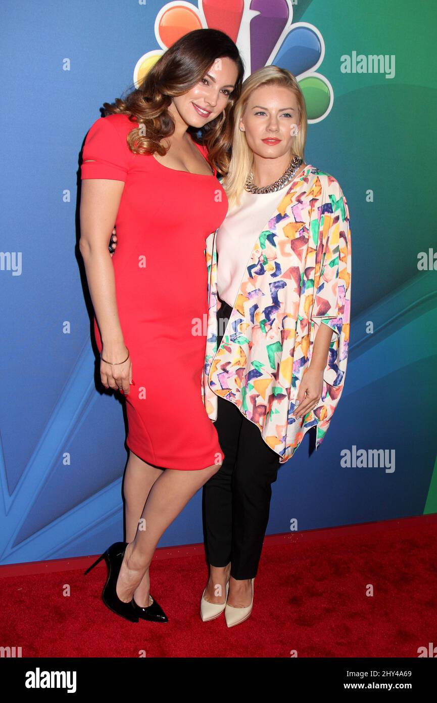 Kelly Brook and Elisha Cuthbert attending NBC's Upfront Presentation