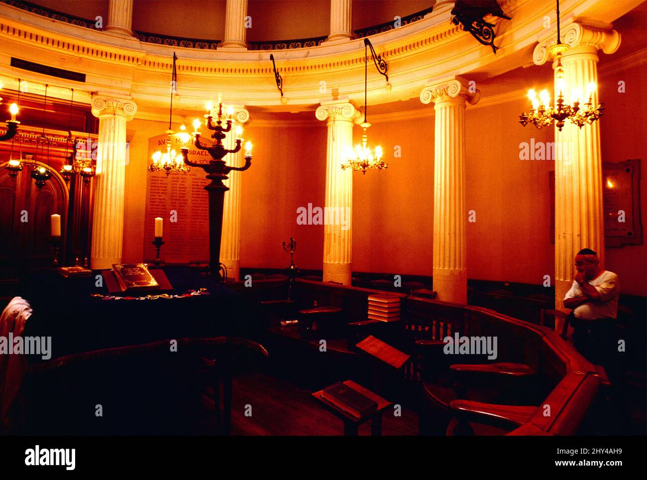 Avignon France Jewish Man in Synagogue Infront of Arc Stock Photo Alamy