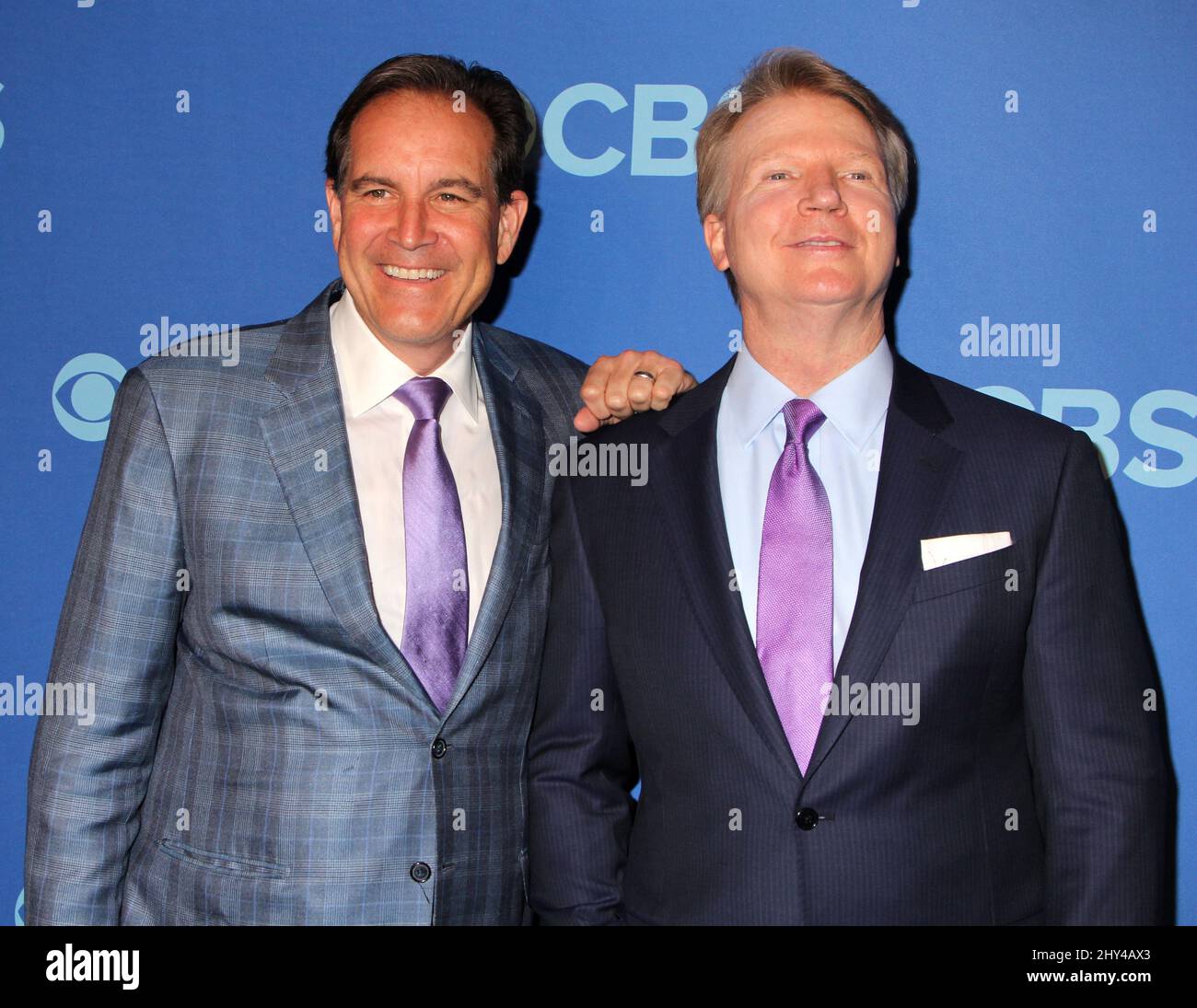 Jim Nantz and Phil Simms attending the CBS 2014 Upfront Presentation