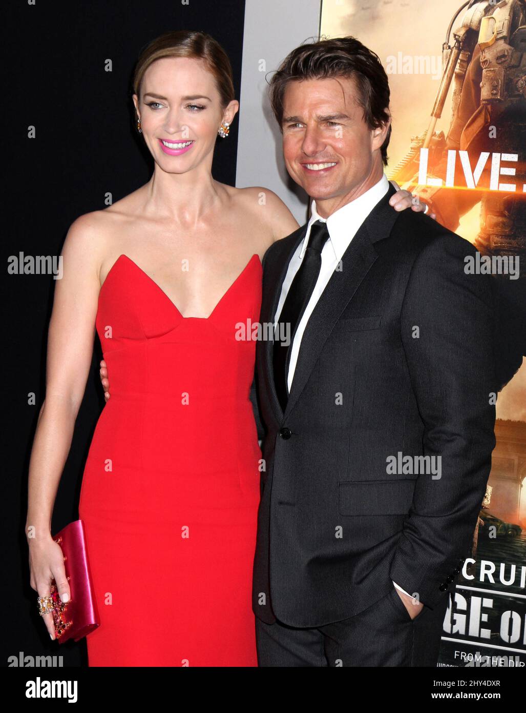 Emily Blunt and Tom Cruise attending the 