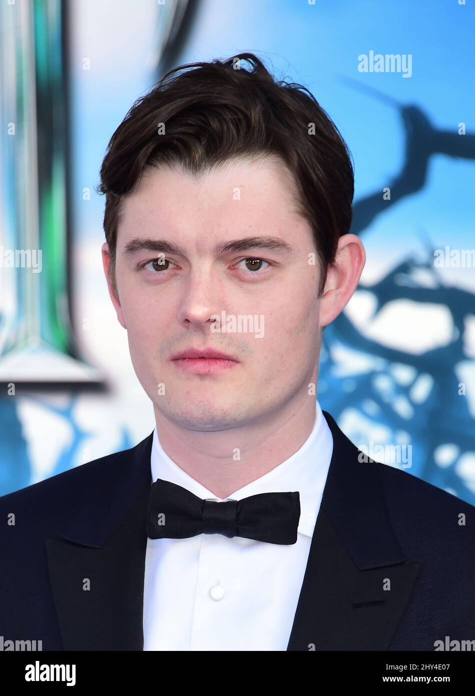 Sam Riley attending the 'Maleficent' premiere held at El Capitan Theatre in Los Angeles, USA. Stock Photo