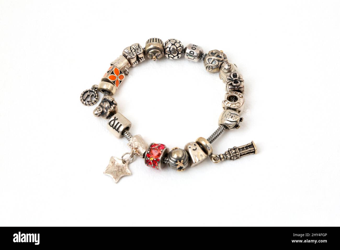Pandora Bracelet and Charms Stock Photo - Alamy