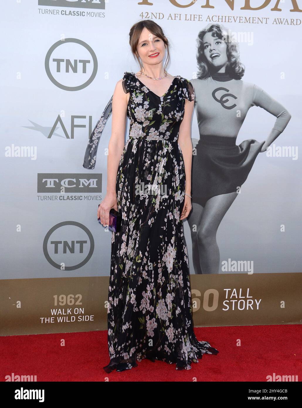 Emily Mortimer arrives at the 42nd AFI Lifetime Achievement Award