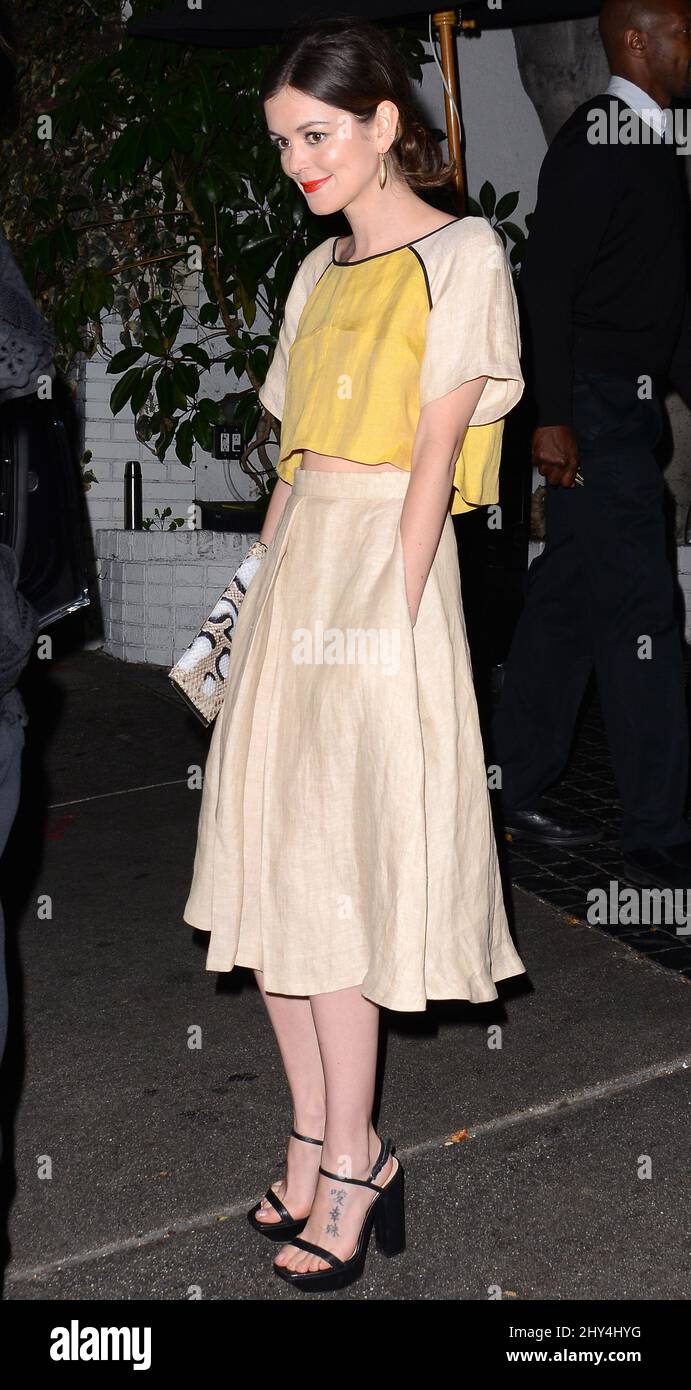 Nora Zehetner leaving the MaxMara Cocktail Party at Chateau Marmont Hotel Stock Photo