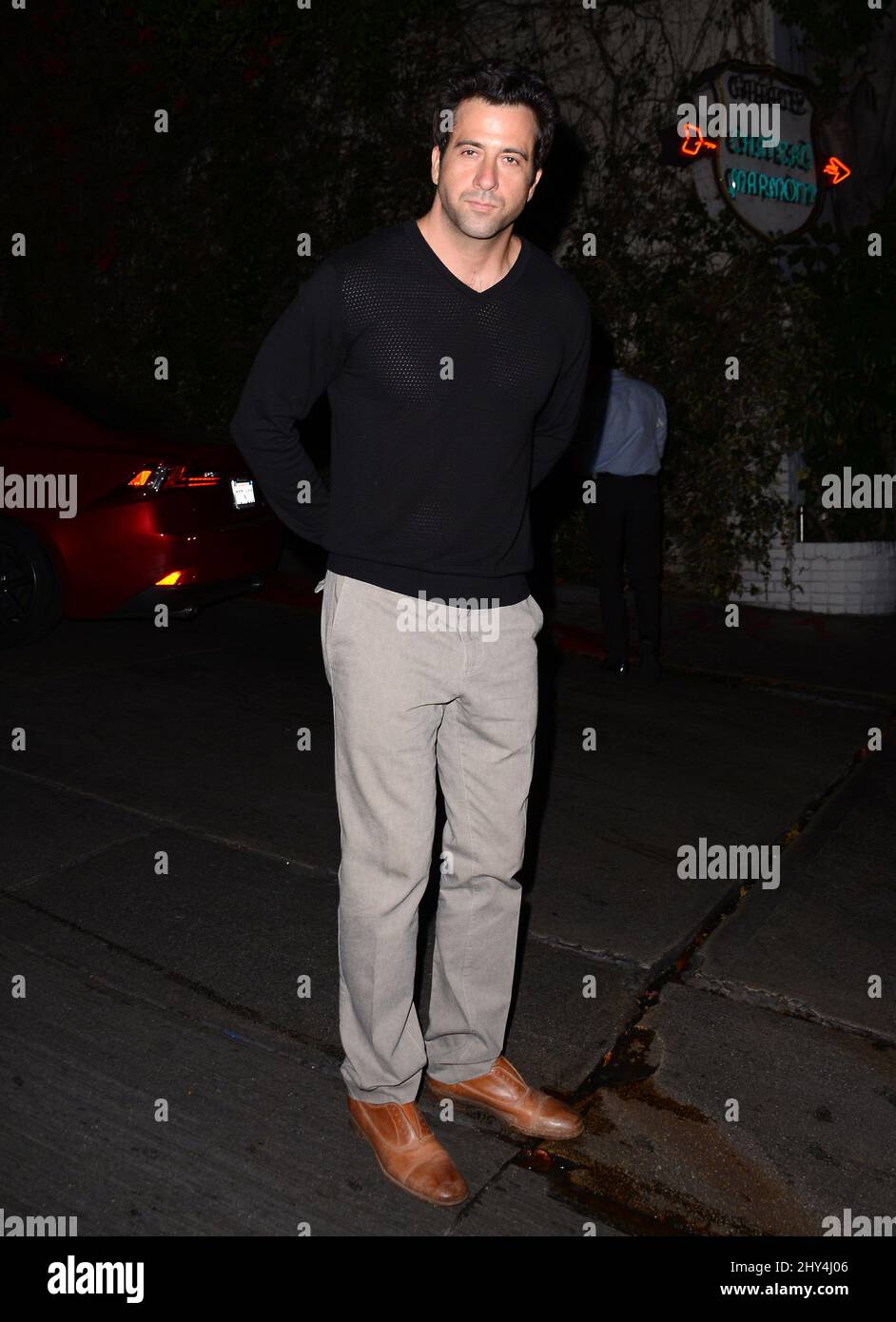 Troy Garity leaving the MaxMara Cocktail Party at Chateau Marmont Hotel Stock Photo