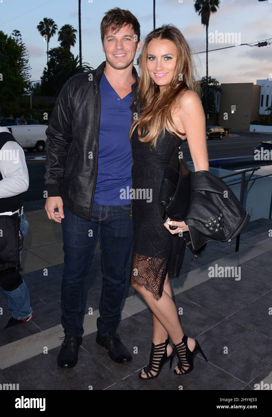 Matt Lanter, Angela Stacy attending the premiere of "I Choose" in Los Angeles, California. Stock Photo