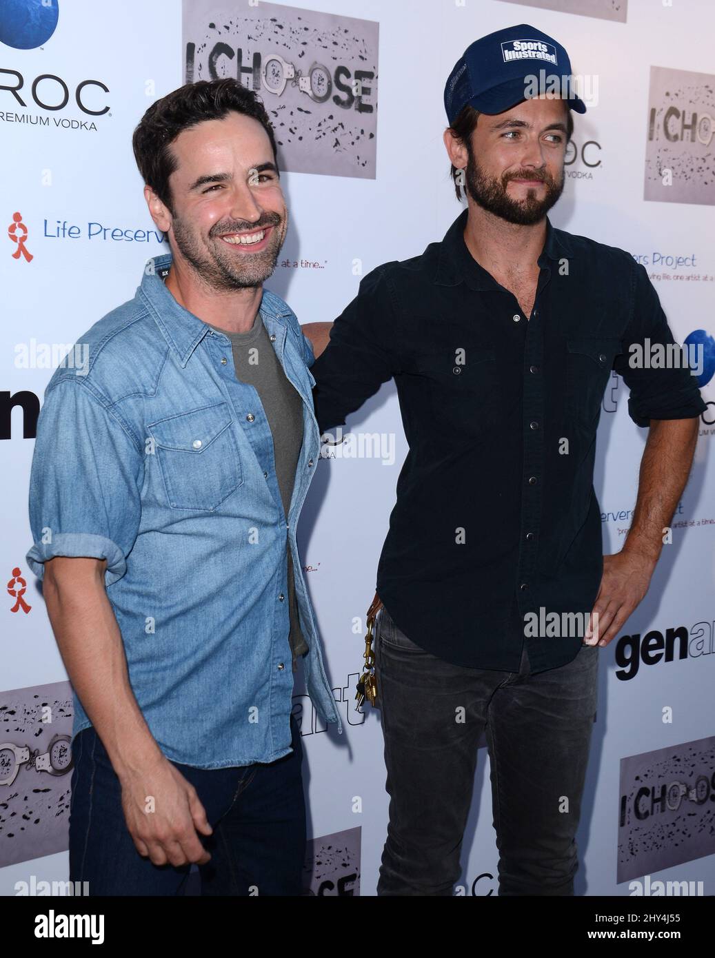 Jesse Bradford, Justin Chatwin attending the premiere of 'I Choose' in Los Angeles, California. Stock Photo