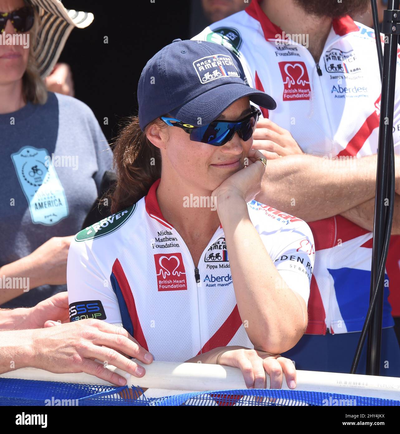 Pippa Middleton starts the 3,000 miles cycle across the United States ...