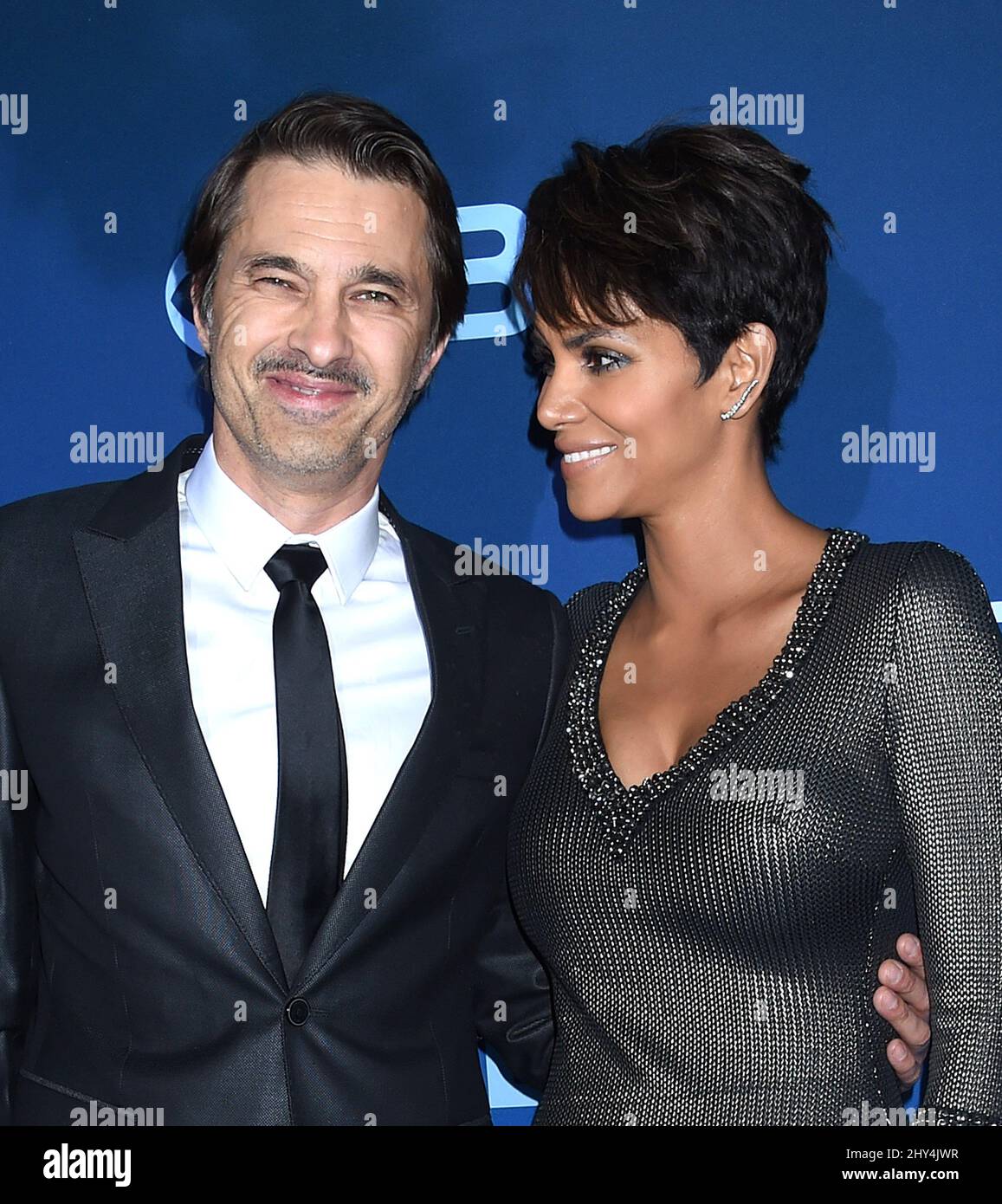Olivier Martinez and Halle Berry attending the premiere of 'Extant' in Los Angeles, California. Stock Photo